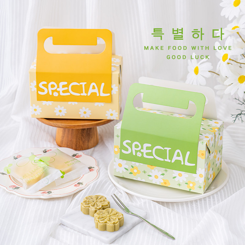 速发端午节手提粽绿糕豆子冰糕包装盒 烘焙曲奇饼干盒子雪花酥礼