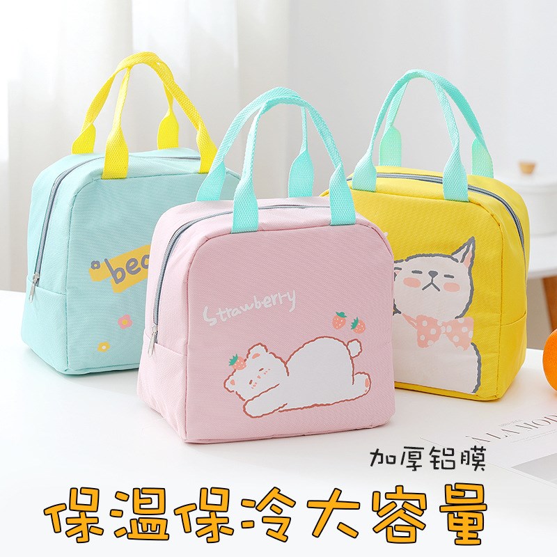 速发餐包手提小学生专饭可爱用保袋儿童便当包盒温饭盒包装饭袋子