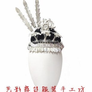 速发苗族头苗 族族发饰 饰侗银饰舞台演出头饰 百搭苗银苗族头饰