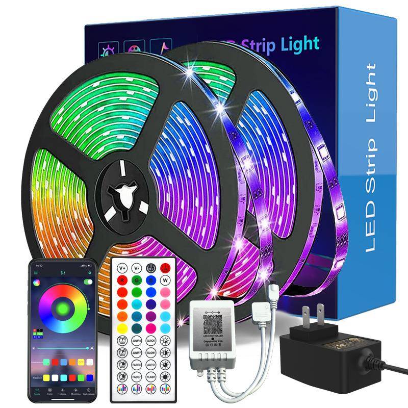蓝牙led灯带自粘5050七彩rgb氛围智能柔性低压12v灯条套装