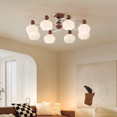 法式中古风2025新款客厅吊灯新中式奶油风护眼卧室餐厅灯CASAGD