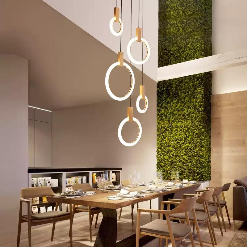 现代简约公寓loft复式楼大吊灯别墅挑空客厅长吊灯旋转楼梯间吊灯