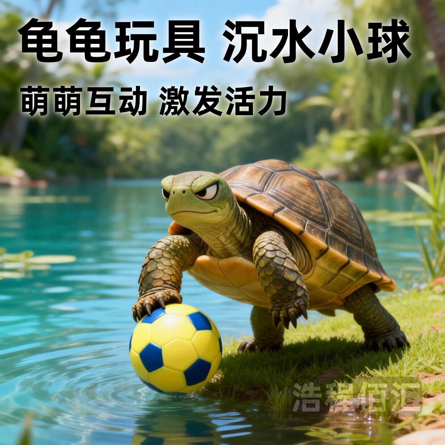 龟龟玩具沉水小足球饲养缸装饰摆饰逗乌龟神器巴西龟草龟趣味互动