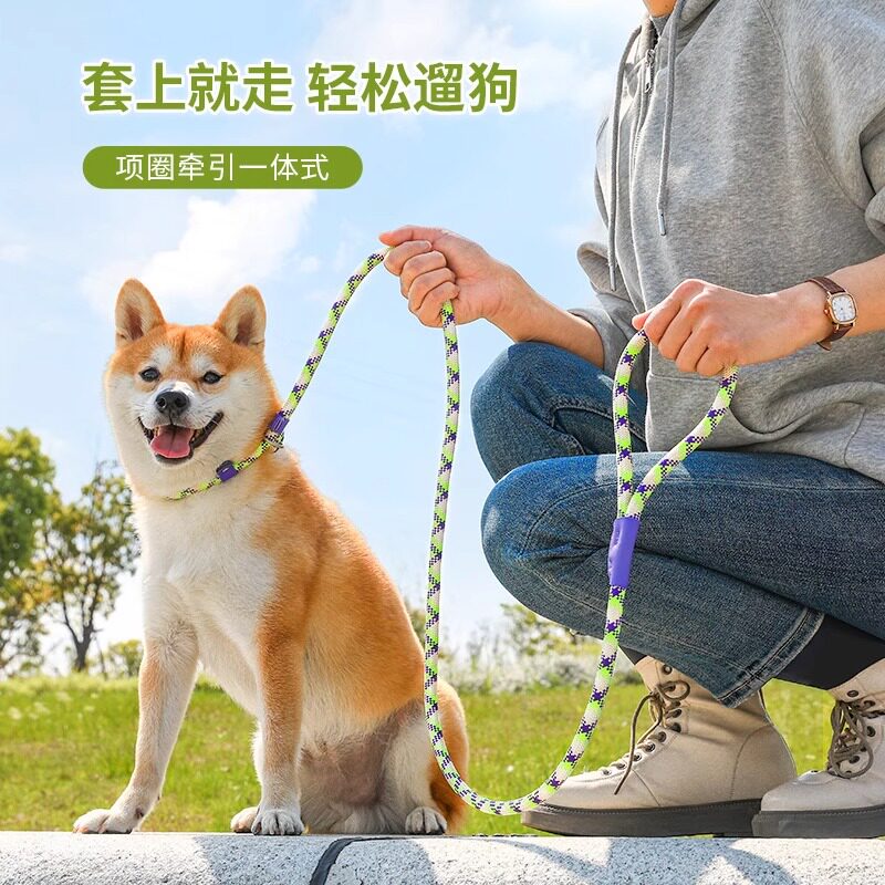 狗狗一体可调节防爆冲遛狗神器
