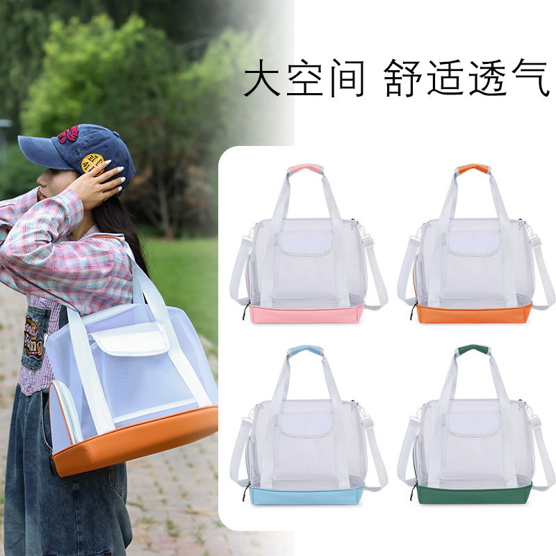 透气网布猫狗可露头便携猫包