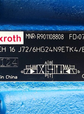 R901108808  4WEH16J72/6HG24N9ETK4/B10 # Rexroth//力士乐