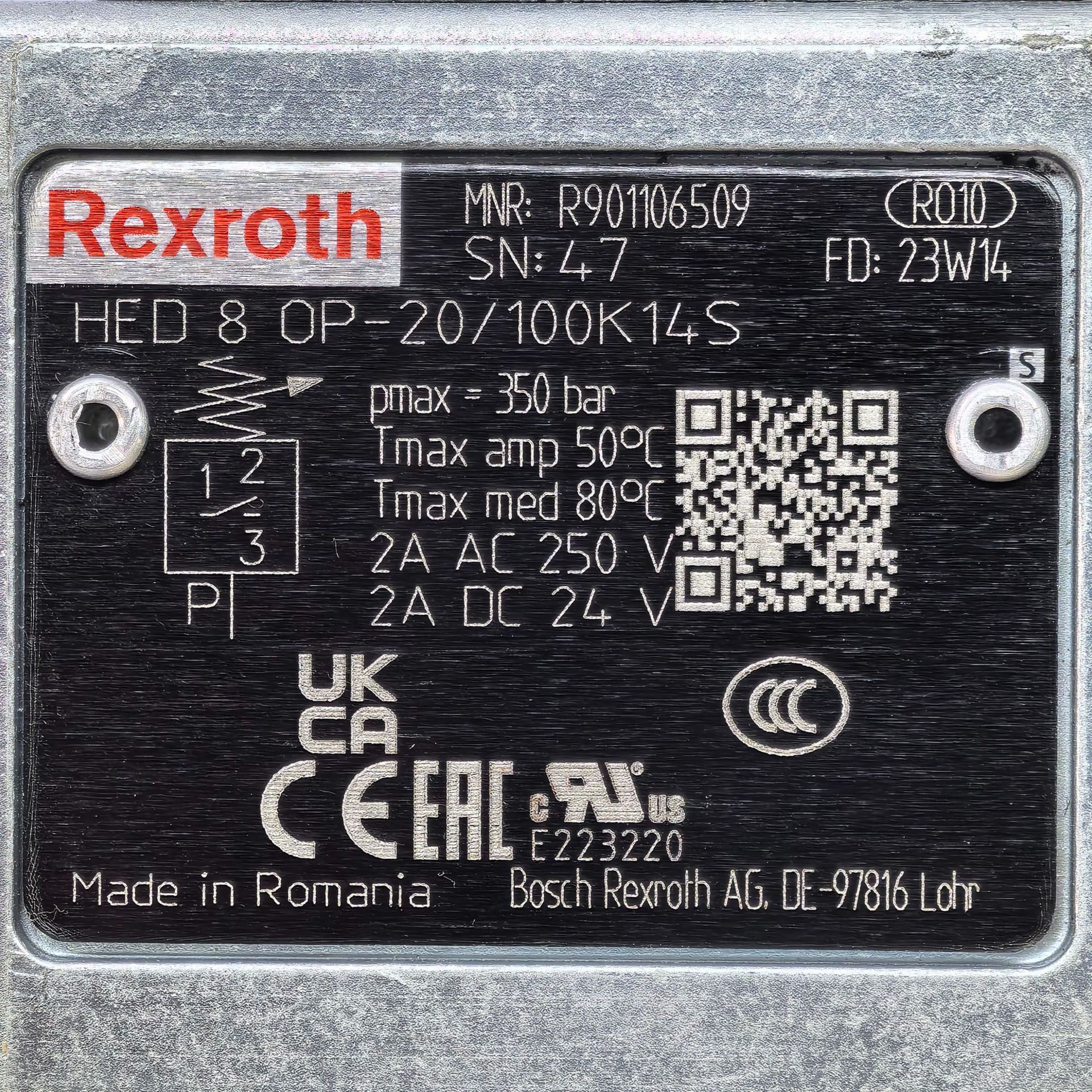 R901106509  HED8OP-20/100K14S # Rexroth//力士乐