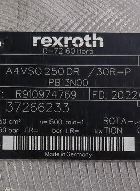 R910974769  AA4VSO250DR/30R-PPB13N00 # Rexroth//力士乐
