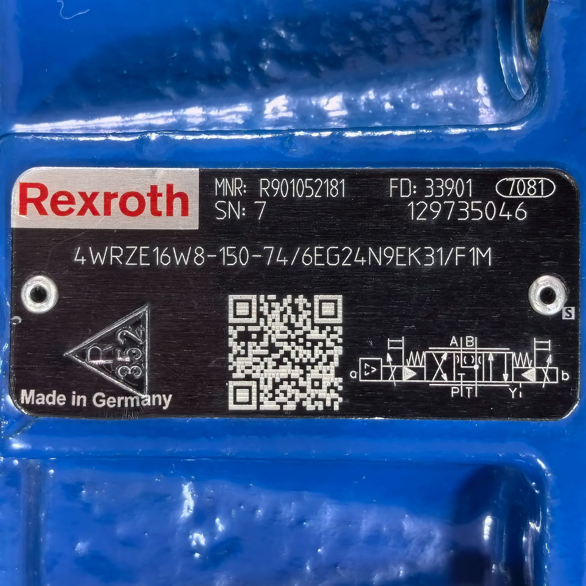 R901052181 4WRZE16W8-150-74/6EG24N9EK31/F1M #Rexrot h比例阀