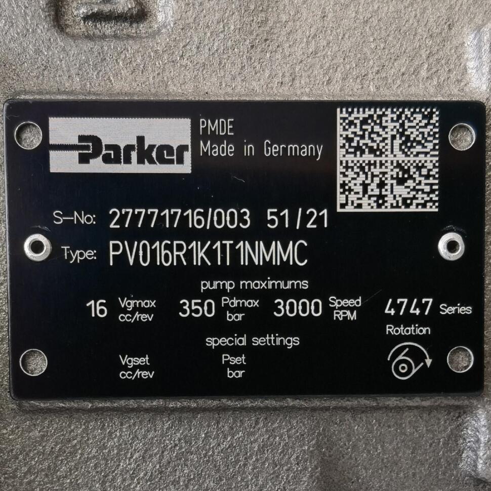 PV016R1K1T1NMMC Parker派克液压泵，齿轮泵，叶片泵