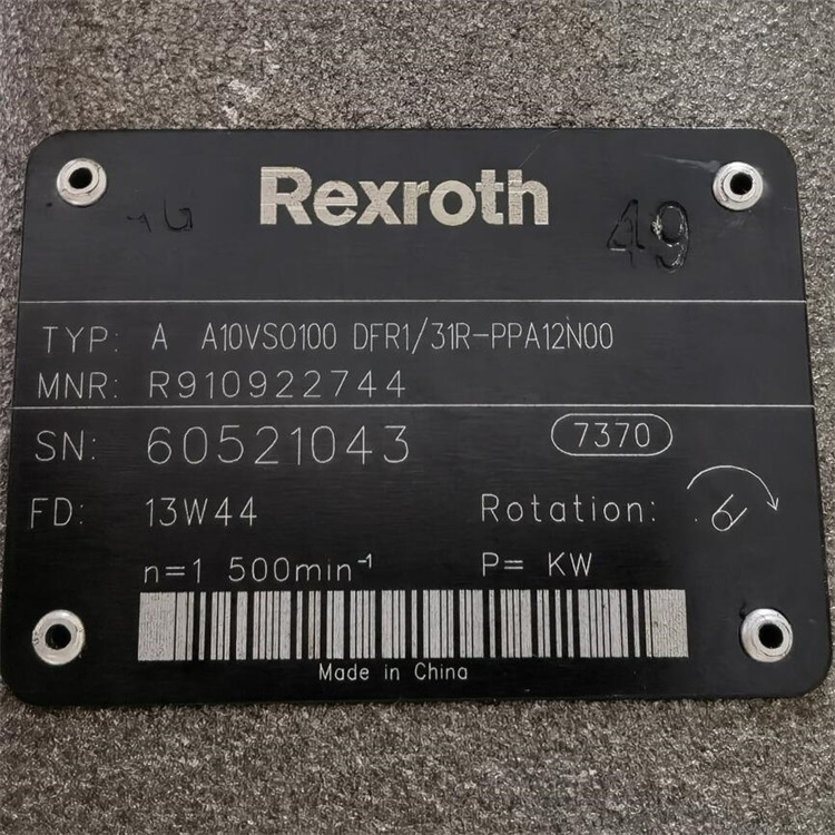 R910922744  AA10VSO100DFR1/31R-PPA12N00 # Rexroth//力士乐