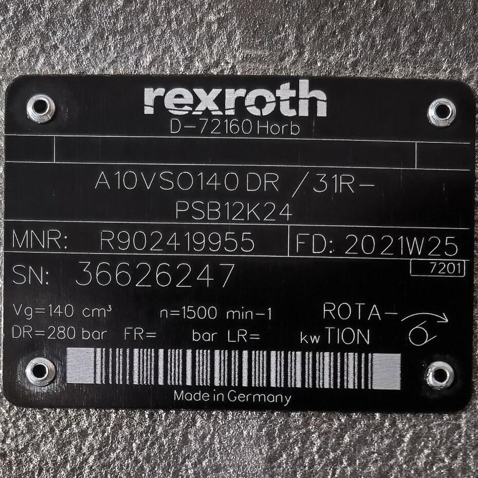 R902419955  A10VSO140DR/31R-PSB12K24 # Rexroth//力士乐