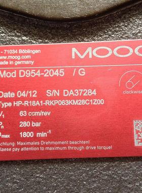 D954-2011/E HP-R18A1-RKP063KM28J1Z00 # MOOG//穆格，液压泵