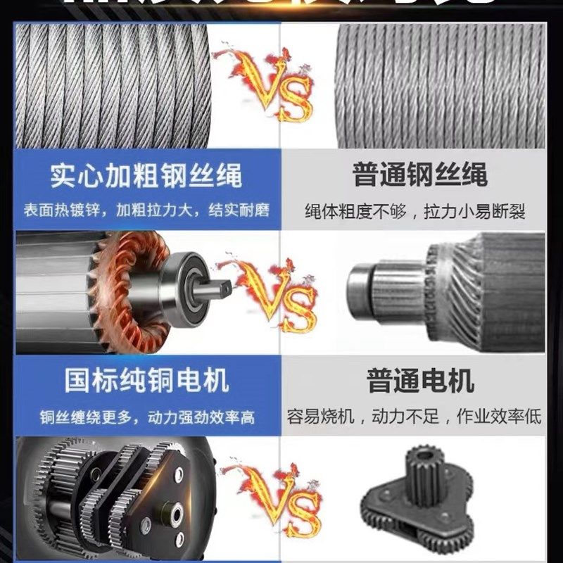 电动绞盘12v越野车自救汽车绞盘24v车载小吊机电动葫芦牵引卷扬机