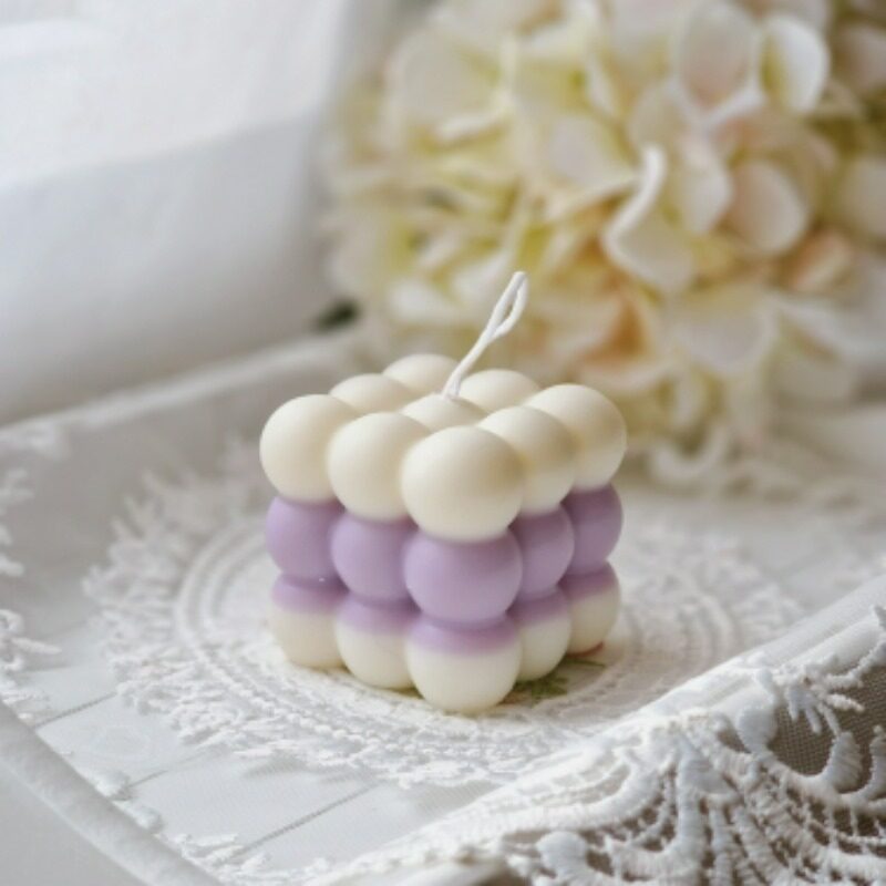 极速Multi Style Bubble Cube Candles Silicone Mold 3D Aromath - 实物图