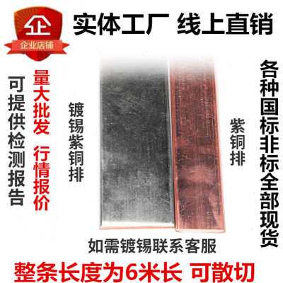 极速厂销厂销T排 扁条 接地紫铜排 铜3镀条铜排 M流铜锡铜方X块汇