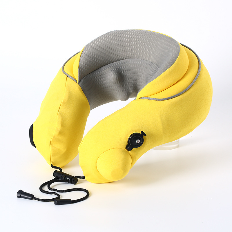 护颈仪肩颈按摩仪 护颈部按摩仪电动震动u型按摩枕手指.揉捏按摩