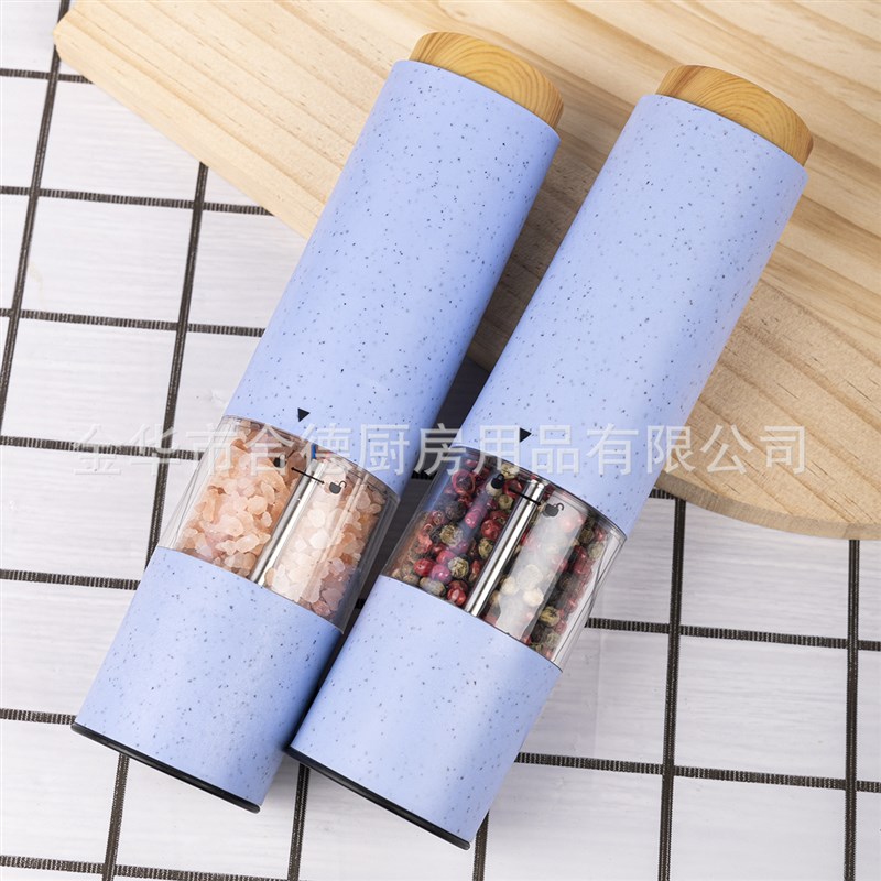 跨境货源电动感应胡椒研磨器小麦C秸秆研磨机家用胡椒盐磨器