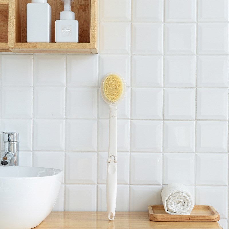 洗澡刷子搓澡神器l长柄沐浴刷软毛浴花后背搓背刷搓泥沐浴球搓澡