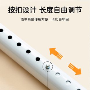 免打孔伸缩杆固定器窗帘杆罗马杆卧室衣柜撑帘杆支架飘窗半帘直杆