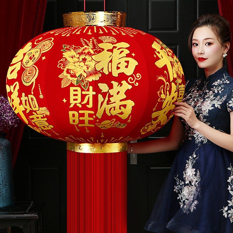 大红灯笼大门口一对2025蛇年新款过年新年春节装饰阳台挂饰户外