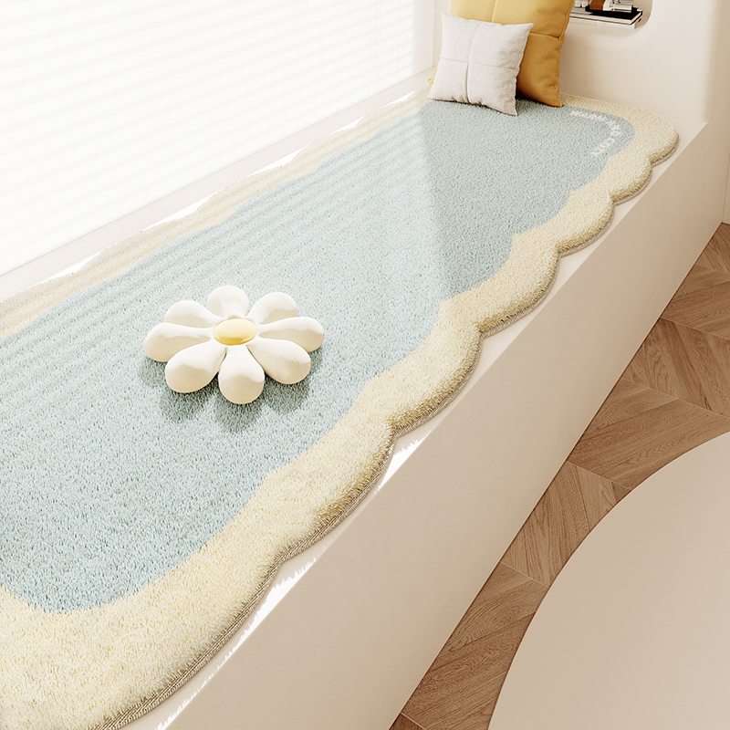 冬季厚飘窗垫不规则异形窗台垫羊羔绒阳台垫子网红榻榻米沙发坐垫