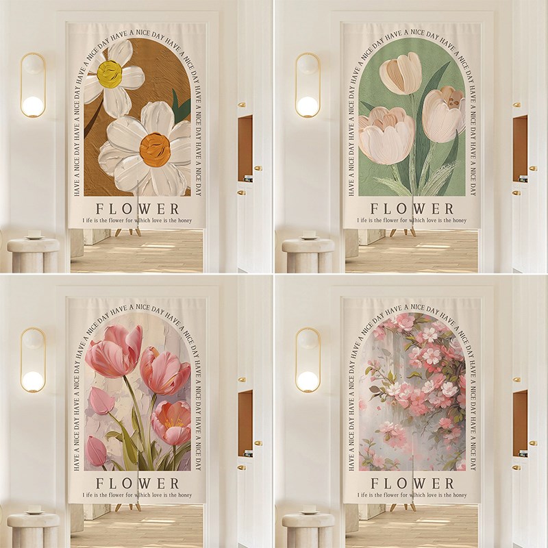 法式门帘隔断帘卧室m房间家用卫生间厕所商用遮挡帘厨房半帘短帘