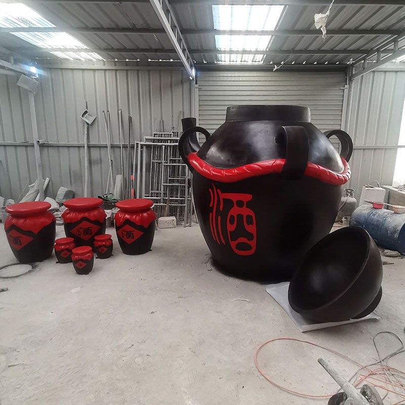 玻璃纤维酒坛酒缸酒壶雕塑定制悬空流水天壶庭院创意落地酒文化摆,家居饰品,装饰摆件,淘宝优惠券,粉丝福利购,淘宝优惠卷