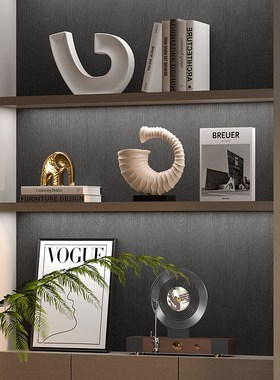 轻奢客厅电视柜壁柜高级感摆件高档会所复古壁柜小众艺术软装摆设