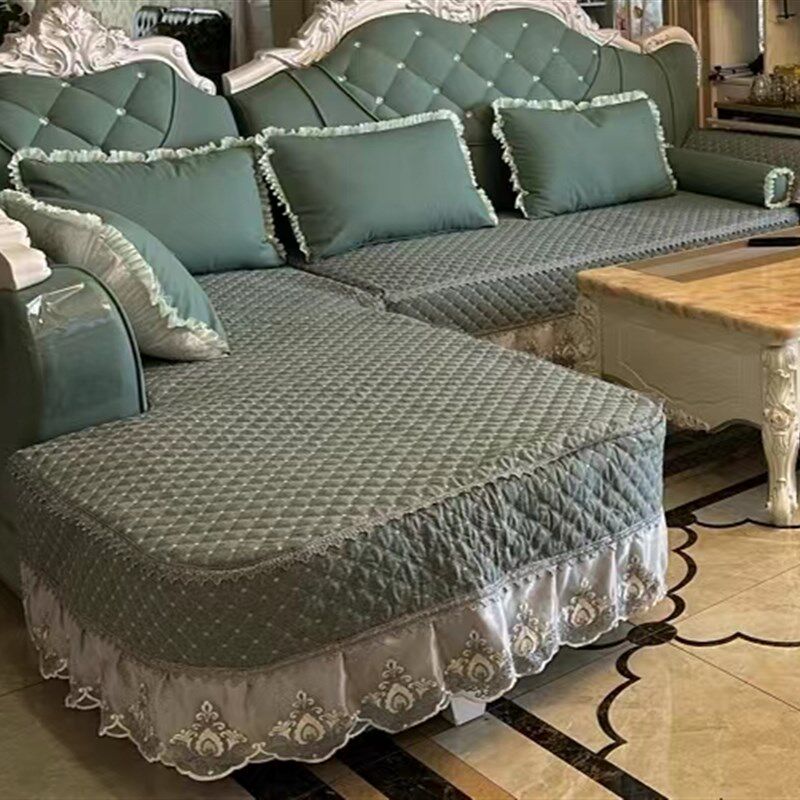 欧式U型沙发垫子全包套罩订x做简欧布艺坐垫套简约现代防滑保护罩