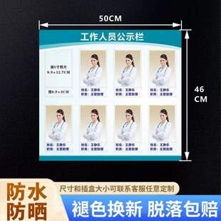 工作人员岗位牌员工信息医护人员一览表职务公示牌医生简介展示牌