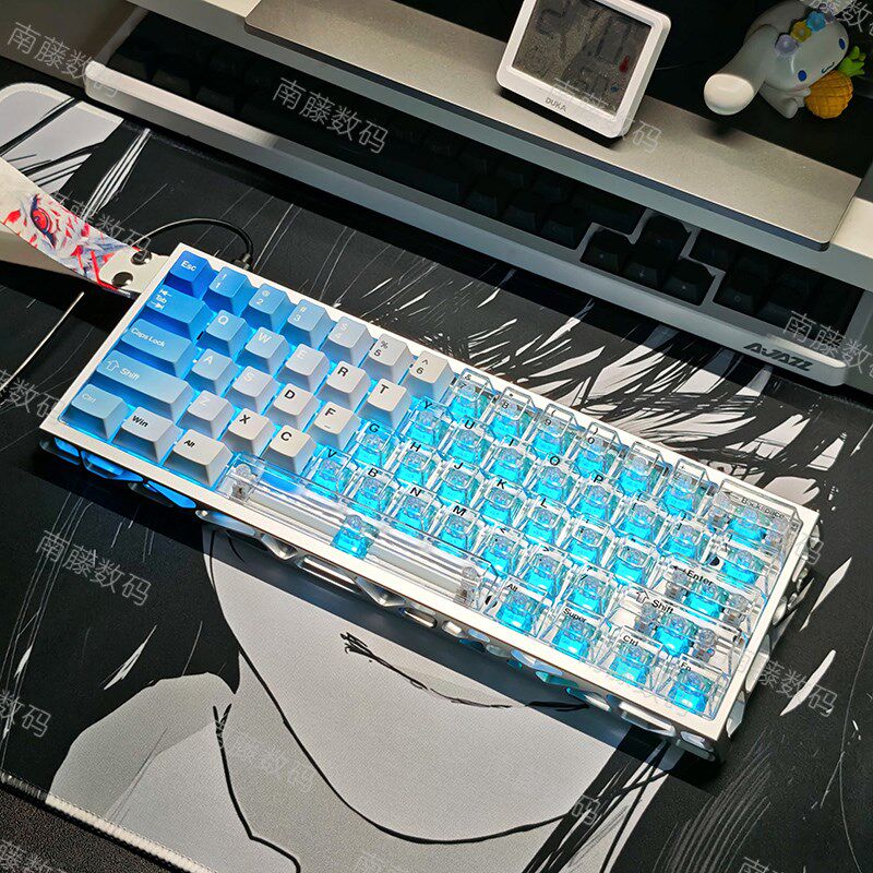 atk68热升华PBT/PC透明双拼键帽64配列原厂满改mad60磁轴键盘ez63