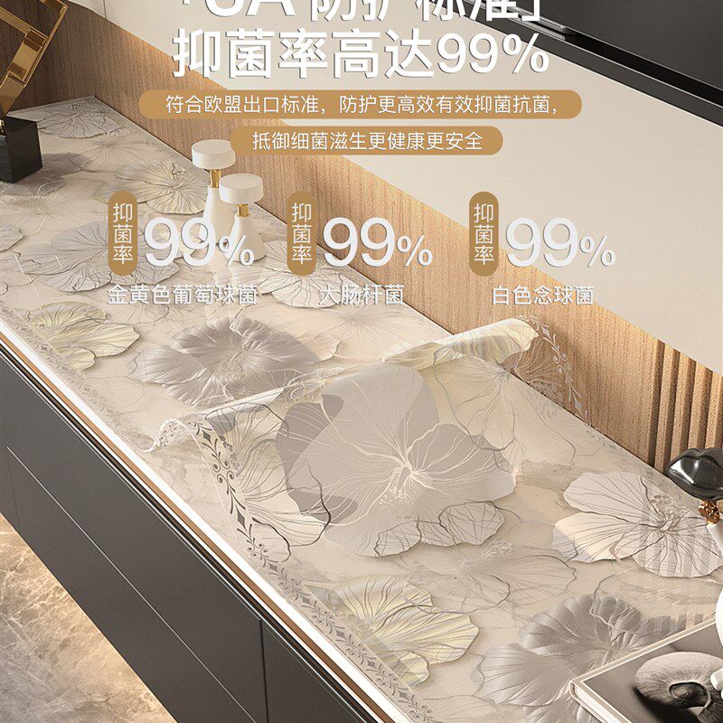 电视柜透明桌垫餐边柜鞋柜玄关高级软玻璃PVC防脏台面保护垫子