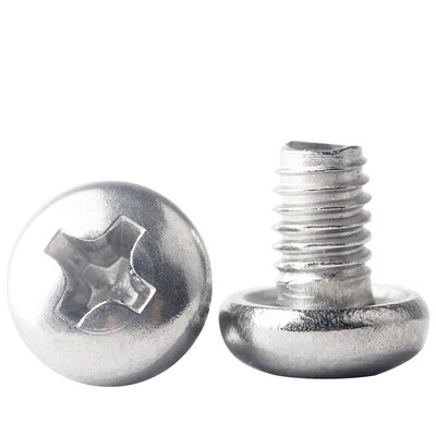 304不锈钢十字盘头三角牙自攻螺丝GB6560圆头十字槽自攻锁紧螺钉