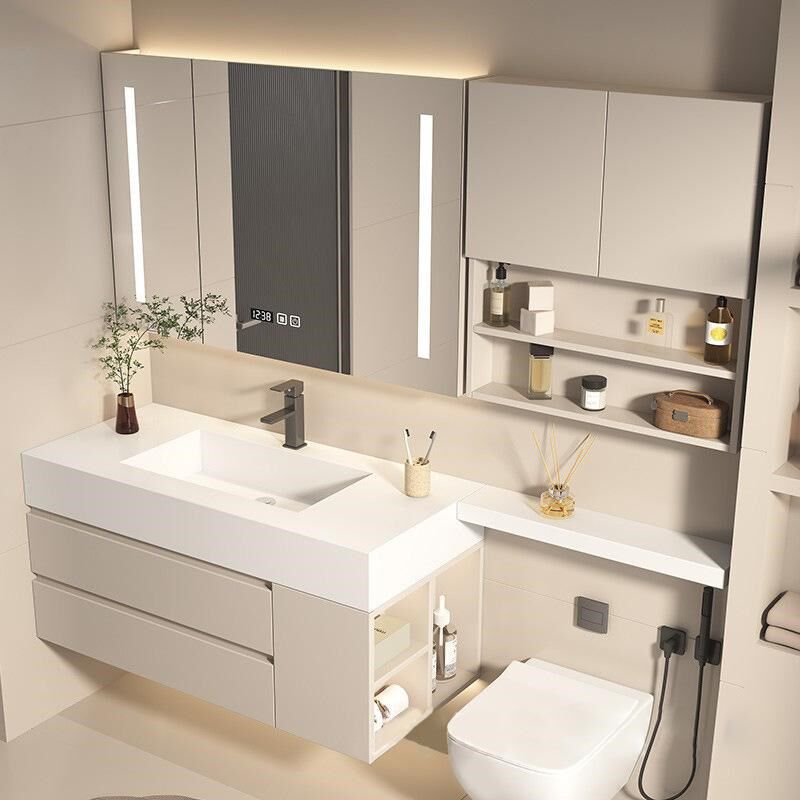 浴室柜定制尺寸定做扫地机器w人浴室柜组合基站切角柱子陶瓷一体