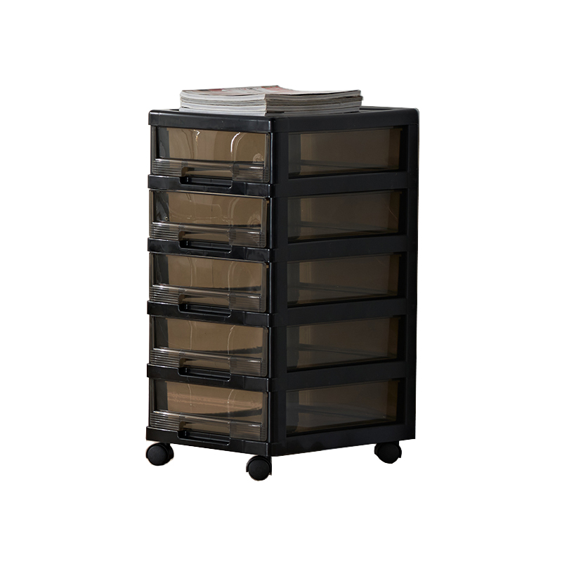 卧室床头办公f桌下客厅塑料窄缝夹缝储物柜收纳柜抽屉式置物架多