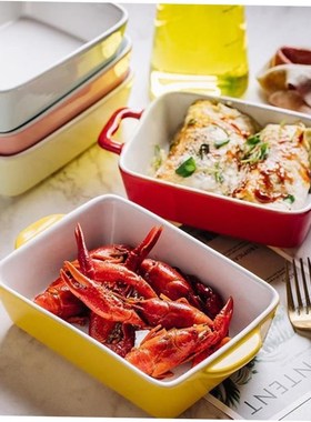 baking tray ceramic cheese casserole oven western food dish