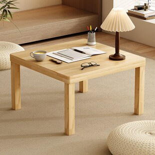 实木家用学习桌餐桌方桌幼儿园小桌子床上书桌阳台飘窗出租屋炕桌