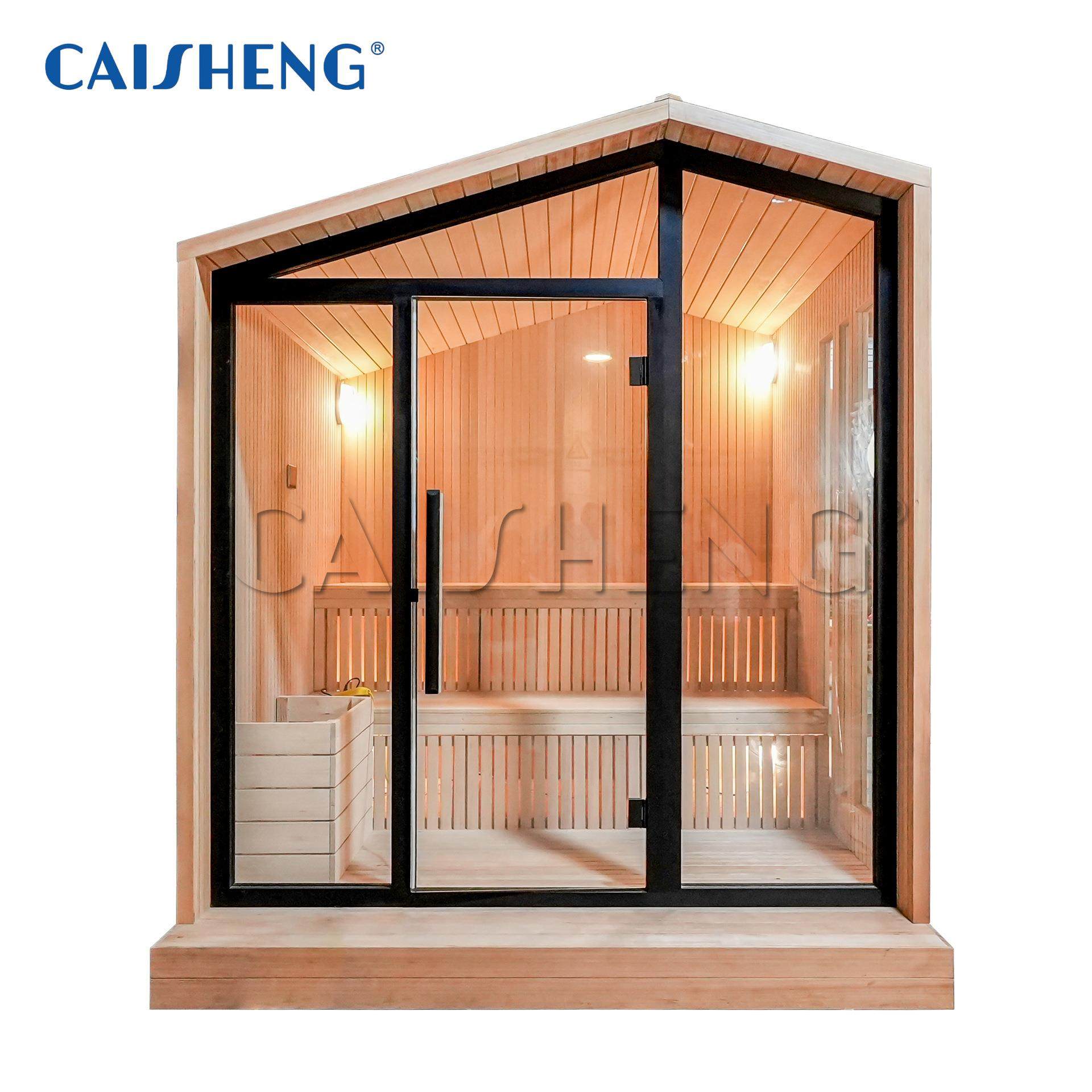 财升花园桑拿房斜顶玻璃桑拿房碳化边框红雪松铁杉云杉6人用,基础建材,轻钢别墅,淘宝优惠券,粉丝福利购,淘宝优惠卷