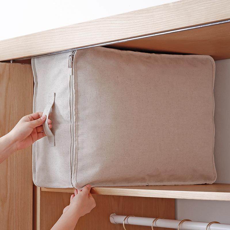 简约日式棉被收纳袋子棉麻整理袋布艺衣服被子透气防水防潮防尘袋,手表,淘宝优惠券,粉丝福利购,淘宝优惠卷