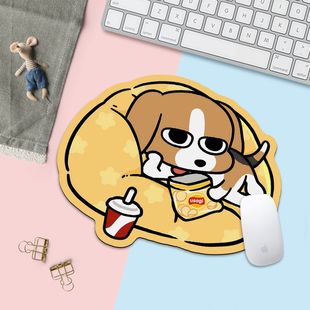 小狗比格多栋鼠标垫女生可爱小号书桌垫学生笔记本电脑耐脏护腕垫