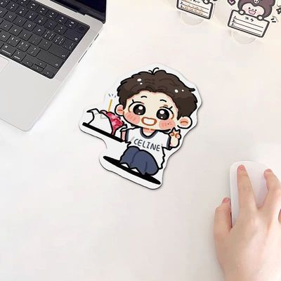异形Q版金泰亨鼠标垫高颜值硅藻泥女生卡通可爱办公室电脑桌面垫