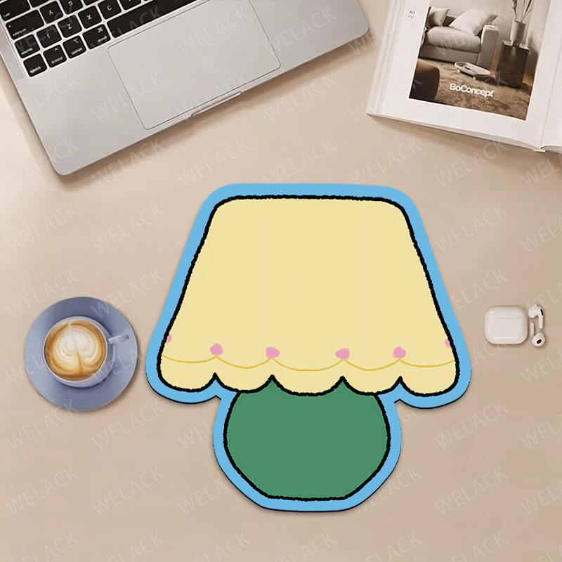 台灯创意鼠标垫女生卡通高颜值滑鼠垫办公室新款简约通用软垫抽象