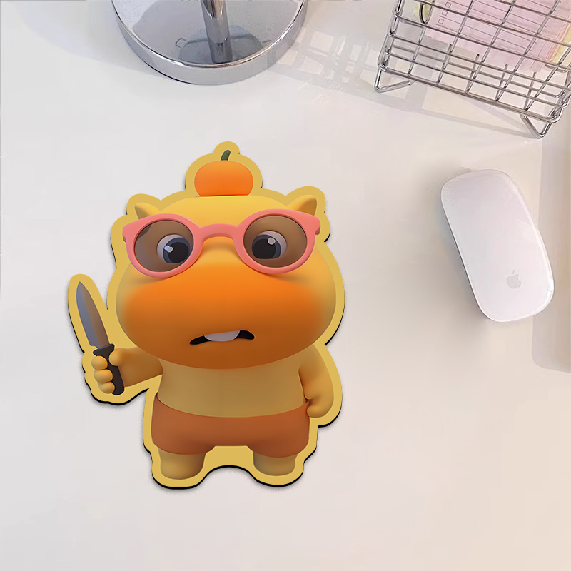 水豚噜噜鼠标垫可爱卡通异形布面软垫办公室个性电脑桌垫滑鼠垫子