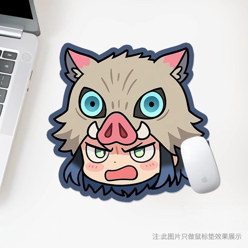 鬼灭之刃小号异形鼠标垫卡通小号便携硅藻泥耐脏防滑护腕键盘桌垫