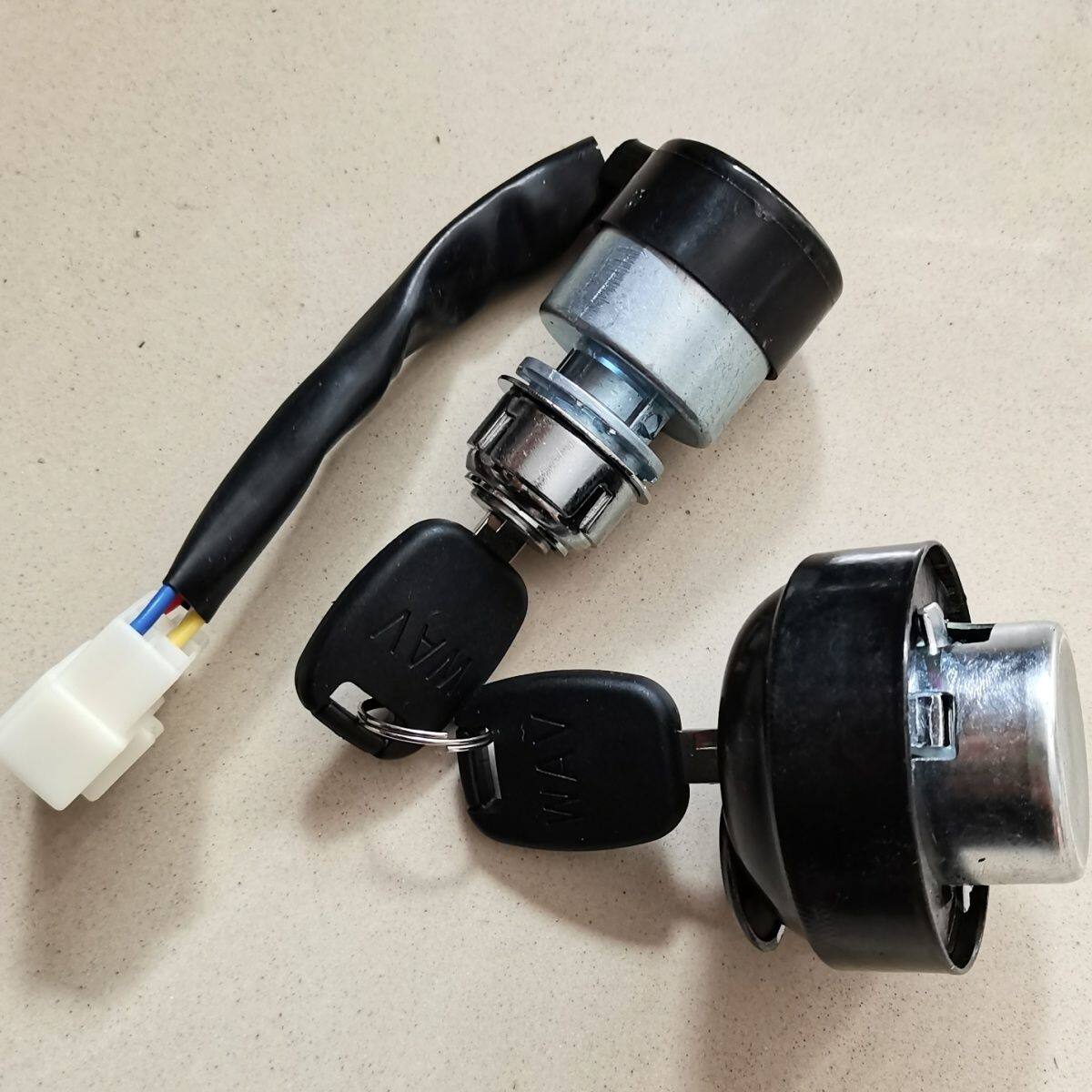 五征原厂农用三轮车奥翔小银虎翔运虎点火开关 点火锁带油箱盖