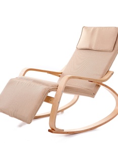 厂促Q1实木曲木摇椅懒人沙发北欧懒人波昂摇摇椅躺椅阳台客厅 促销