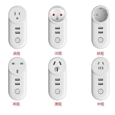 新款ZigBee直连双USB智能插座Alexa远程遥控语音定时双控智能插座