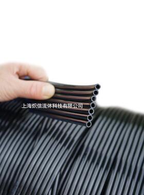 PU气管双排管印花机贴片机用多排气管彩色同色多并排气管3排7排管