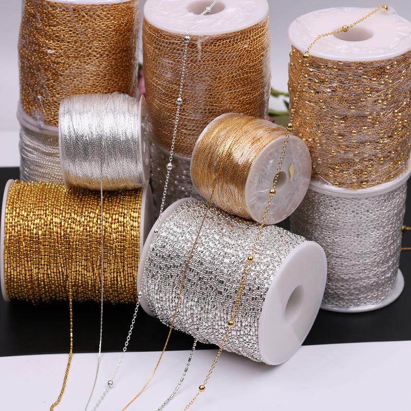 夹珠链夹球链条O形竹节蛇骨链条古风发饰延长链 DIY饰品配件材料,五金/工具,传动链,淘宝优惠券,粉丝福利购,淘宝优惠卷